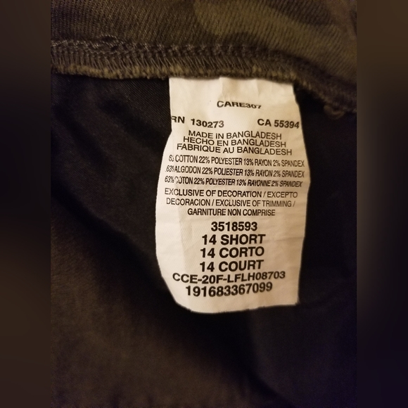 Lee Woman's Sculpting Slim Fit Slim Leg Pull On Jean Camouflage 14 Short - Picture 6 of 6